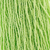 13/0 Charlotte Cut Preciosa (Czech) Bead Opaque Pale Green Strung
